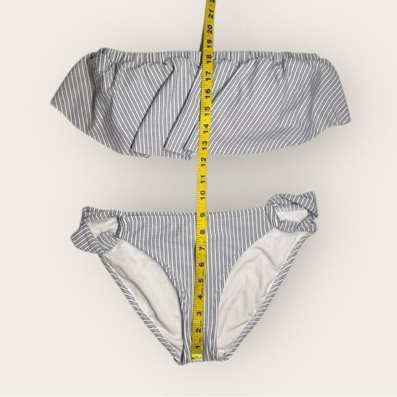 NWT | Hula Honey | Striped Bikini Set | Blue & White | Size Medium - Picture 7 of 16